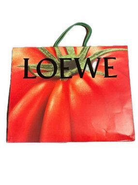 Loewe Paper Large Shopping Gift Bag Tomato Print 20 X 8 X 16